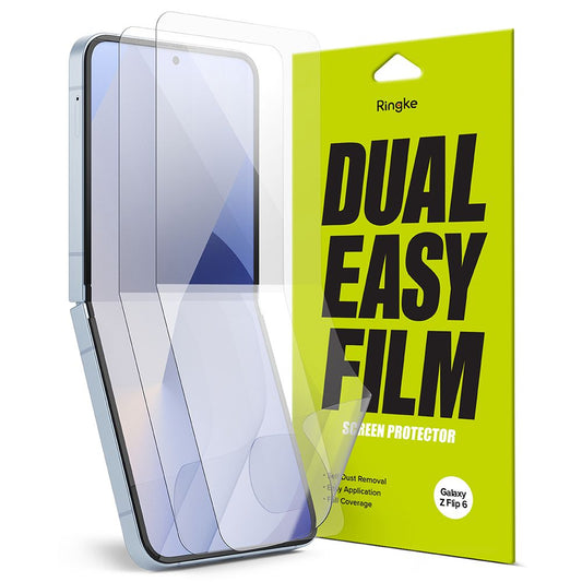 Beskyttelsesfolie for Ringke Dual Easy innvendig skjerm for Samsung Galaxy Z Flip6 F741, Plast, Sett med 2 stykker