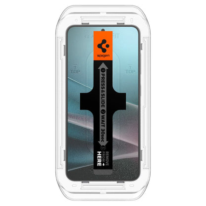 Privacy-skjermbeskyttelse Spigen GlastR EZ FIT HD for Samsung Galaxy S25 S931 / S24 S921, Herdet glass, Full lim, Sett med 2 stk