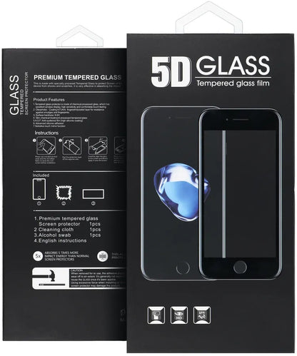 OEM skjermbeskyttelsesfilm for Motorola Edge 60 Fusion / Edge 60, Herdet glass, Full lim, 5D, Svart
