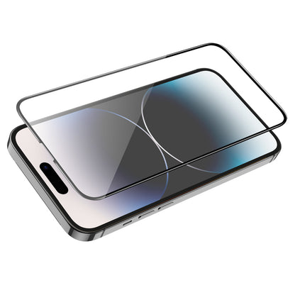 Skjermbeskytter HOCO G16 for Apple iPhone 14 Pro Max, Herdet Glass, Full Lim, 5D, Svart