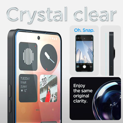 Beskyttelsesfilm Clear Spigen GlastR EZ FIT for Nothing Phone (3a) / Phone (3a) Pro, Herdet glass, Full lim AGL09429