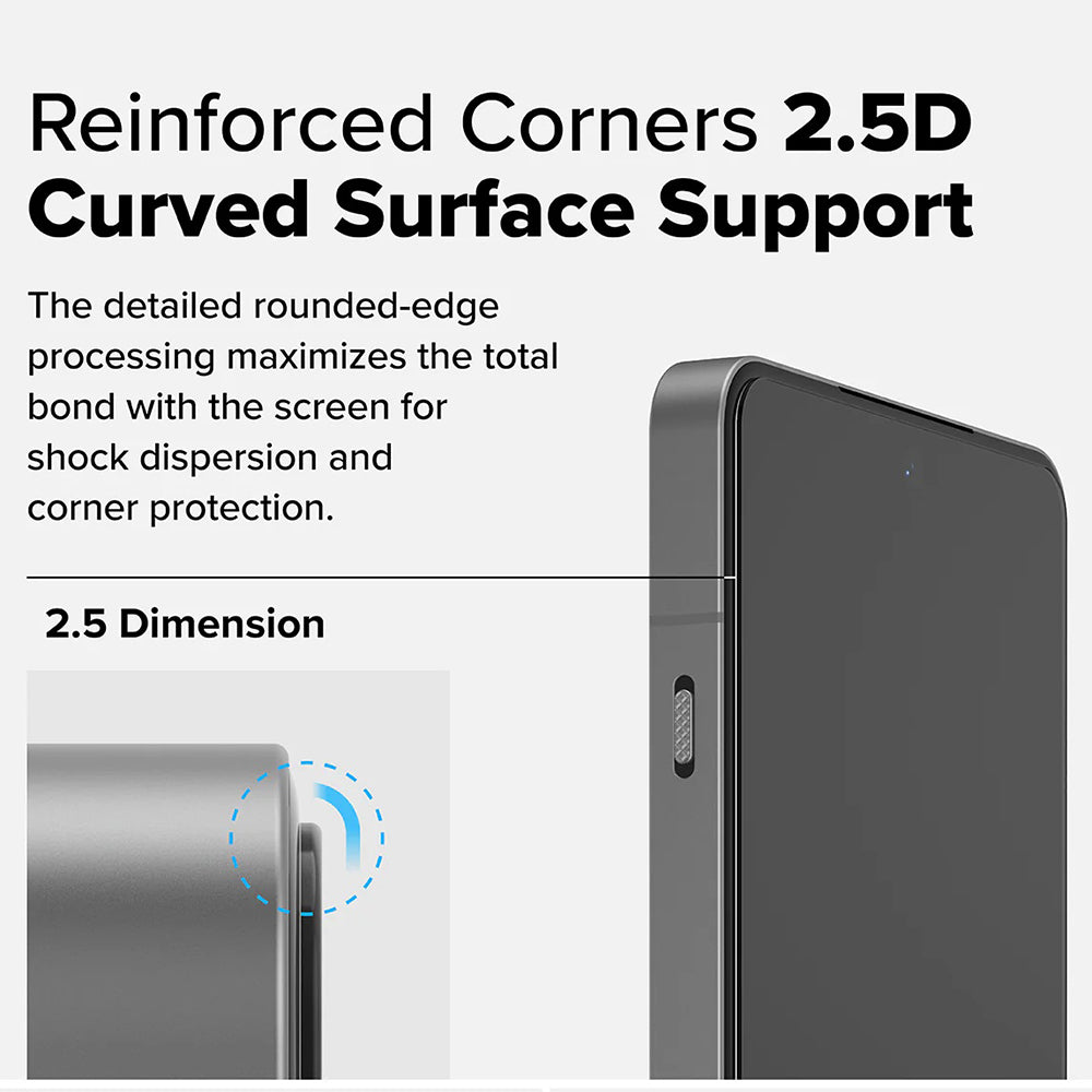 Ringke skjermbeskytter for OnePlus 13R, Herdet glass, Full lim, Sett med 2 stykker
