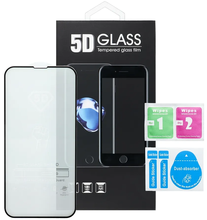 OEM skjermbeskyttelsesfilm for Xiaomi Redmi Note 15 Pro 4G / Note 15 Pro 5G, Herdet glass, Full lim, 5D, Svart