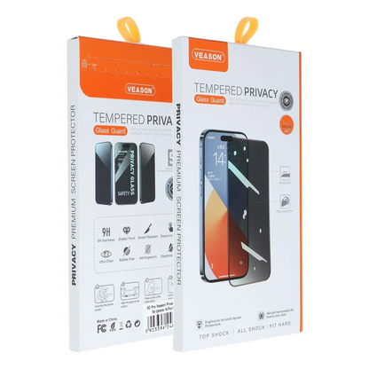 Privacy-skjermbeskyttelse Veason for Apple iPhone 12 / 12 Pro, Herdet glass, Full lim, 6D
