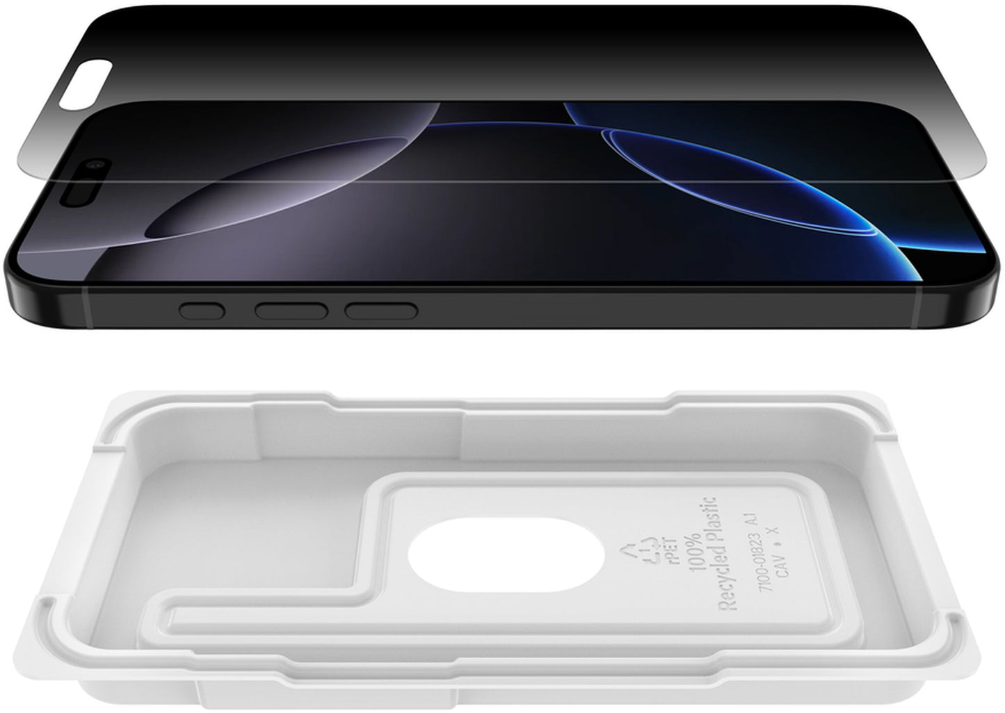 Privacy-skjermbeskytter Belkin ScreenForce InvisiGlass for Apple iPhone 16 Pro Max, Herdet glass, Full lim OVA170hq