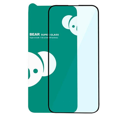 Skjermbeskyttelse Bear Super Hard for Apple iPhone 18 Pro / 17 Pro / 17 / 16 Pro, Herdet glass, Full lim, 3D, Svart