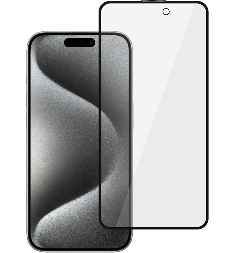 Tel Protect 10X Plus Titanium skjermbeskytter med personvernfilter for Apple iPhone 17 / 16 Pro, herdet glass, heldekkende limflate
