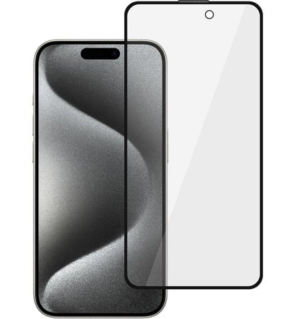Tel Protect 10X Plus Titanium skjermbeskytter med personvernfilter for Apple iPhone 17 / 16 Pro, herdet glass, heldekkende limflate