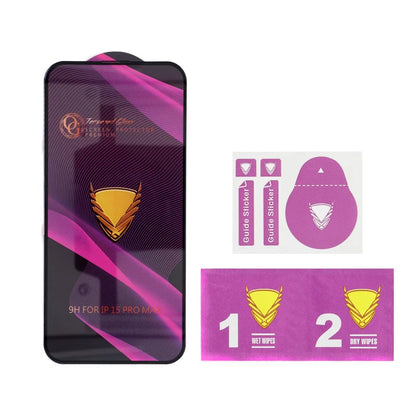 Beskyttelsesfilm OEM OG Premium for Apple iPhone 17 Pro, Herdet Glass, Full Lim, Svart