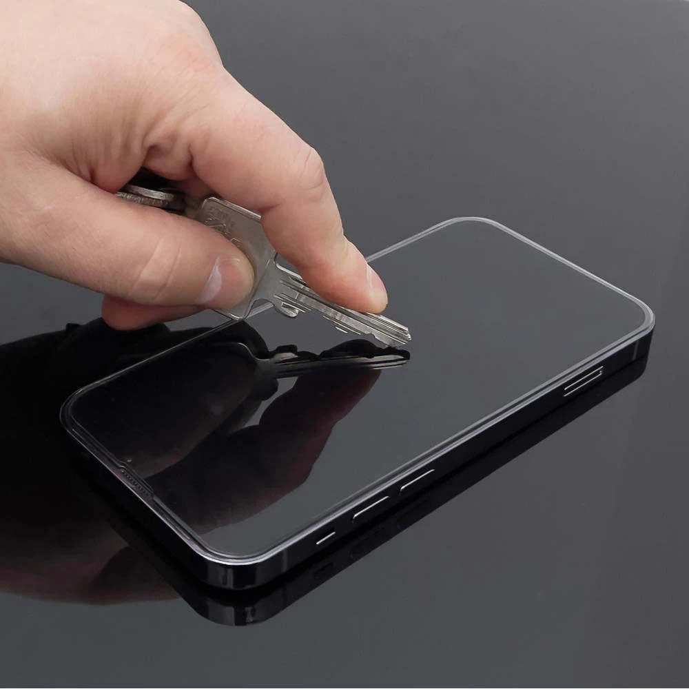 Privacy-skjermbeskytter WZK AntiSpy for Apple iPhone 15 Pro, Herdet glass, Full lim