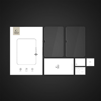 Skjermbeskytter Tech-Protect FIT+ for Samsung Galaxy Tab S10 FE+, Herdet glass, Full lim, Sett med 2 stykker, 2.5D