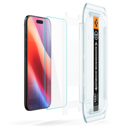 Skjermbeskyttelsesfolie Spigen GlastR EZ FIT for Apple iPhone 17 Air, Herdet glass, Full lim, Sett med 2 stykker