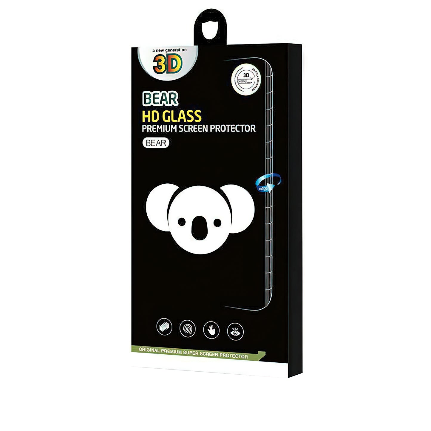 Bear HD skjermbeskyttelse for Samsung Galaxy A17 4G / A17 5G / A16 5G A166 / A16 4G A165, Herdet glass, Full lim, Svart