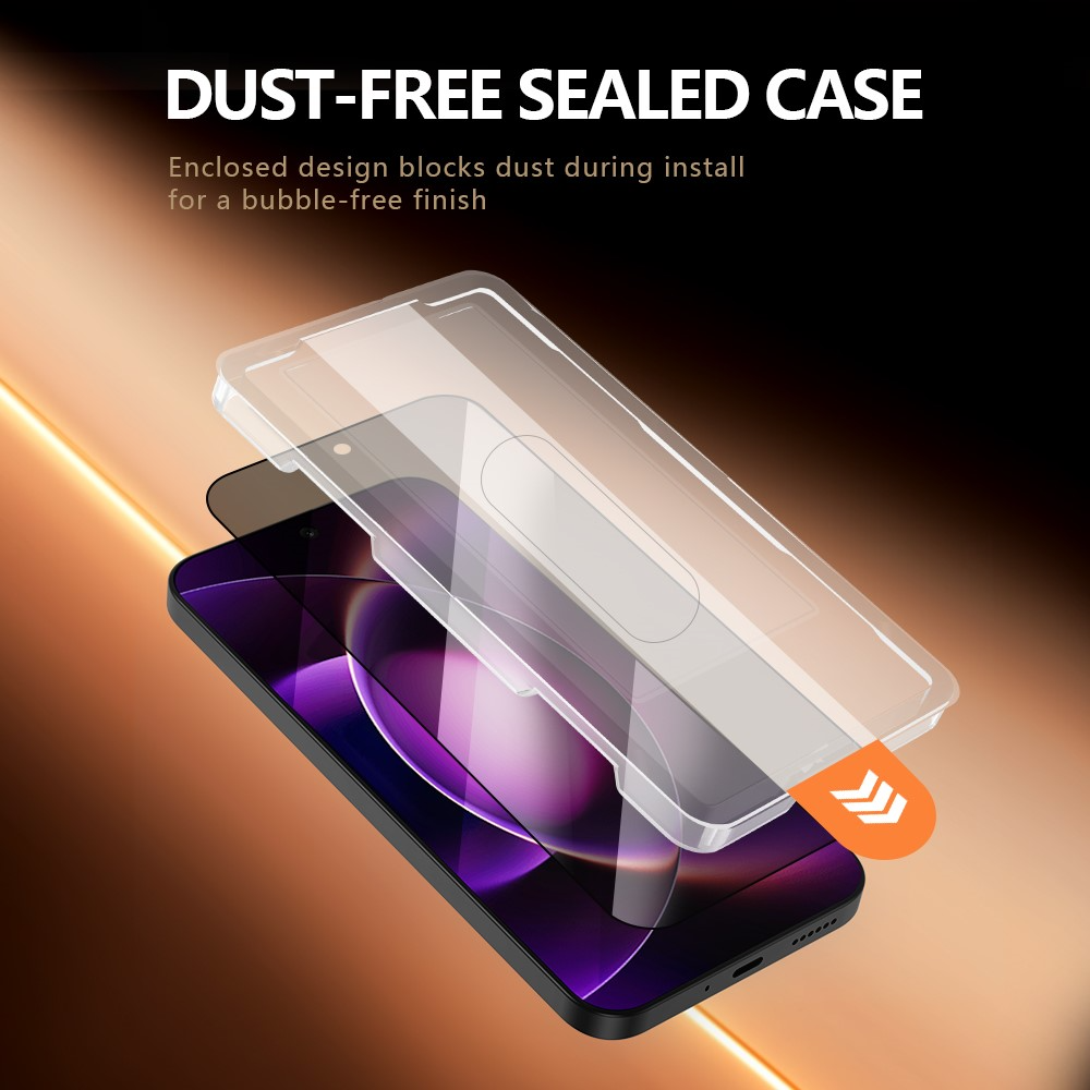 Privacy-skjermbeskytter Lereach for Xiaomi 17T Pro, Herdet glass, Full lim, Sett med 2 stk