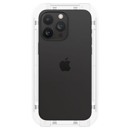 Skjermbeskyttelsesfolie Spigen GlastR EZ FIT for Apple iPhone 15 Pro Max, Herdet glass, Full lim, Sett med 2 stykker AGL06872
