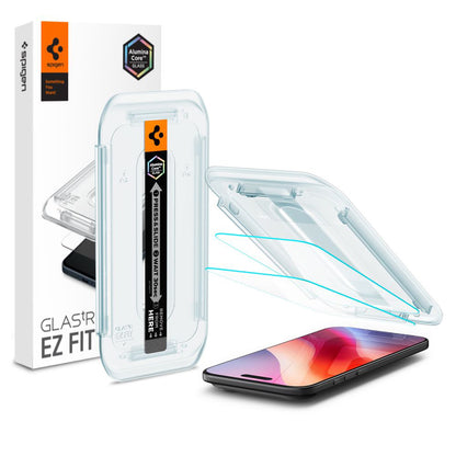 Skjermbeskyttelsesfolie Spigen GlastR EZ FIT for Apple iPhone 17 Air, Herdet glass, Full lim, Sett med 2 stykker