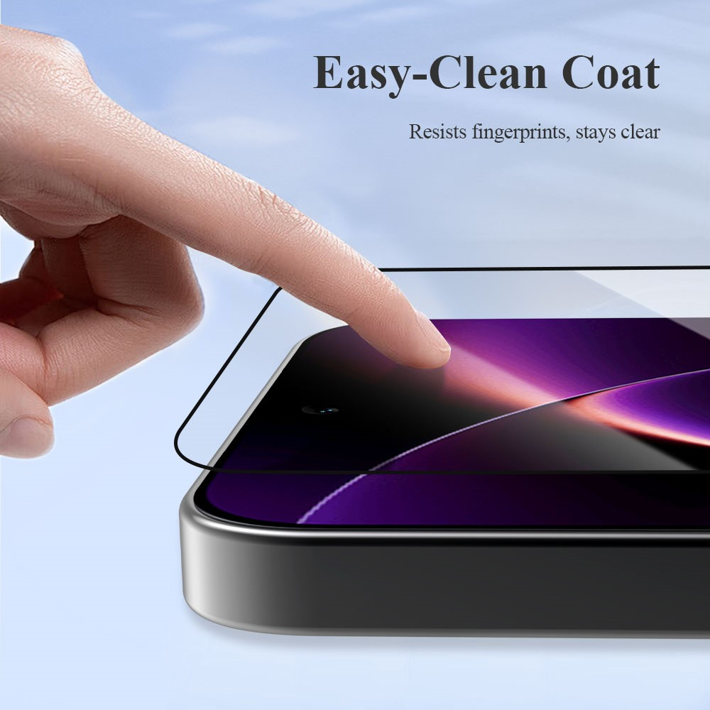 Lereach skjermbeskyttelse for Xiaomi 17T Pro, Herdet glass, Full lim, Svart