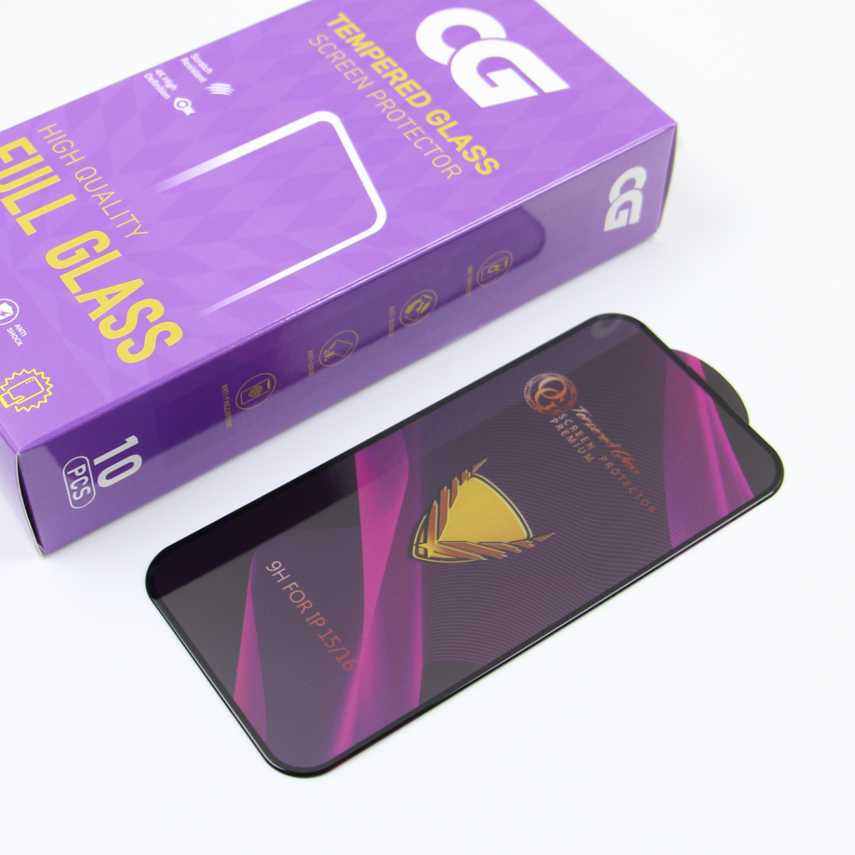 OG Premium skjermbeskyttelsesfilm for Samsung Galaxy A57 5G, Herdet glass, Full lim, Sett med 10 stk