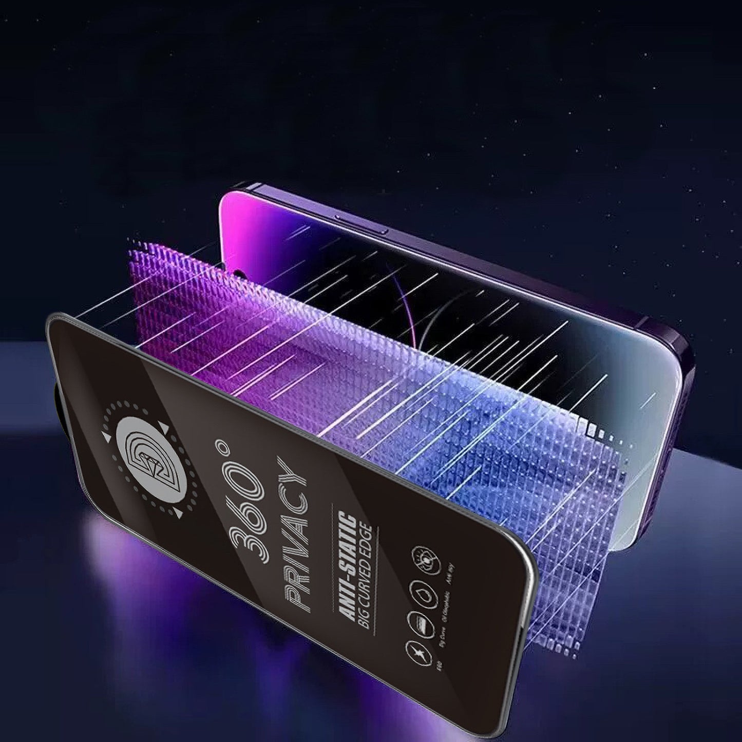 Personvernsbeskyttelsesfilm OEM 360 for Samsung Galaxy A37 5G, Herdet glass, Full lim