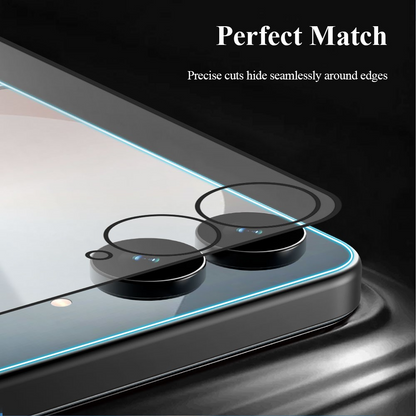 Lereach skjermbeskyttelse for Samsung Galaxy Z Flip8 F776 / Galaxy Z Flip7 F766, Herdet glass, Full lim, Sett med 2 stk, Svart