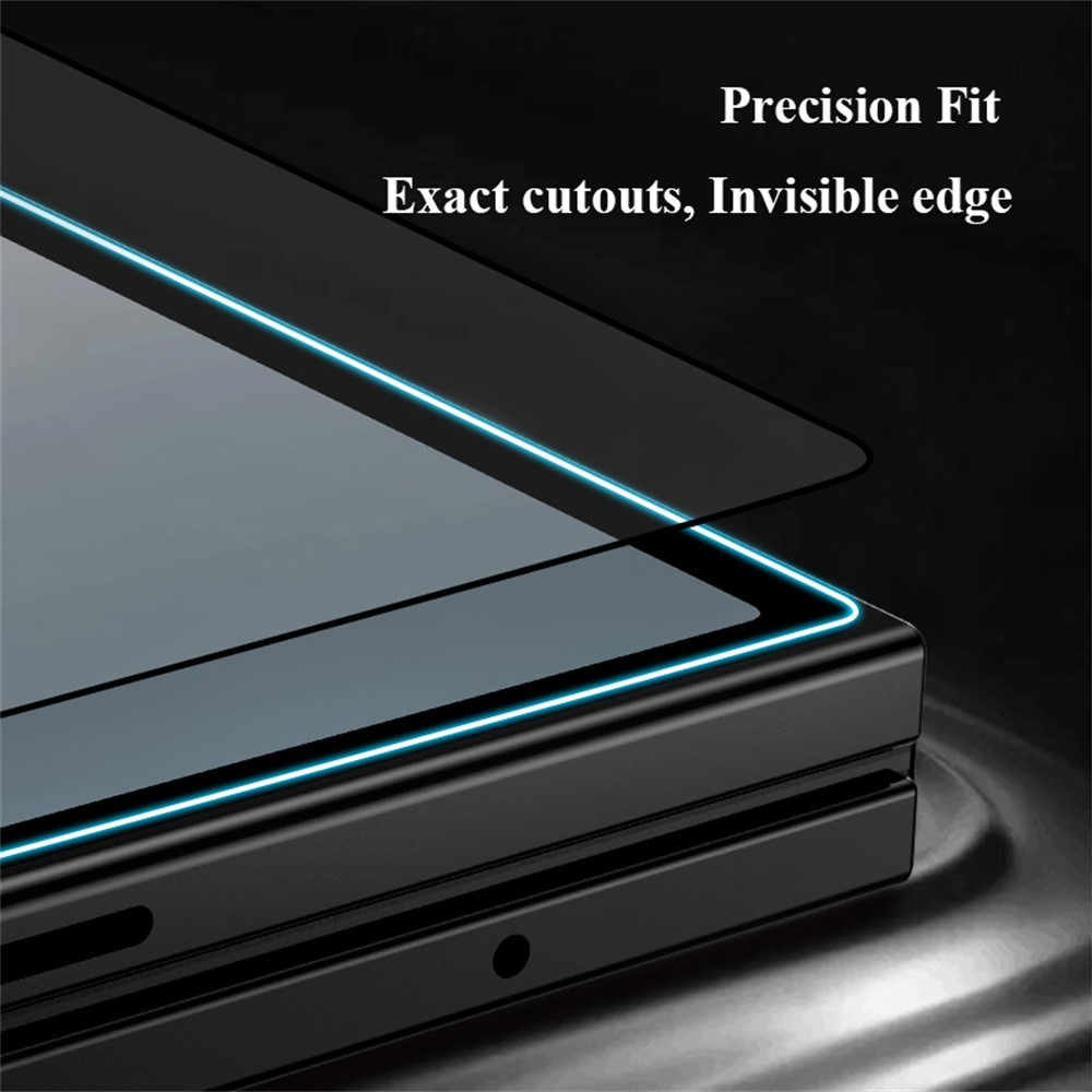 Lereach skjermbeskytter for ytre skjerm til Samsung Galaxy Z Fold8 Ultra F976 / Z Fold7 F966, herdet glass, full lim, svart