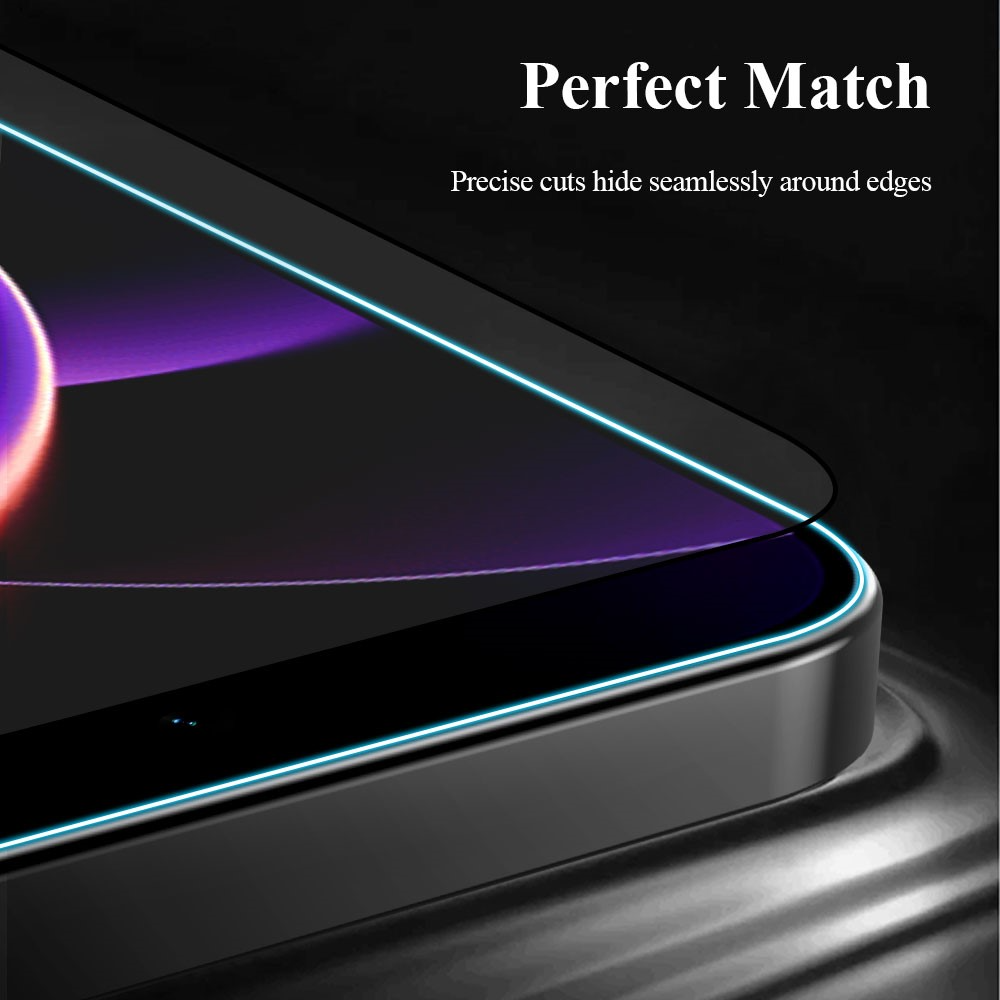 Lereach skjermbeskyttelse for Xiaomi 17T Pro, Herdet glass, Full lim, Svart
