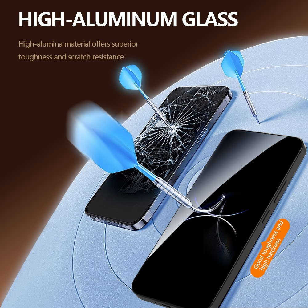Privacy-skjermbeskytter Lereach for Xiaomi 17T Pro, Herdet glass, Full lim, Sett med 2 stk