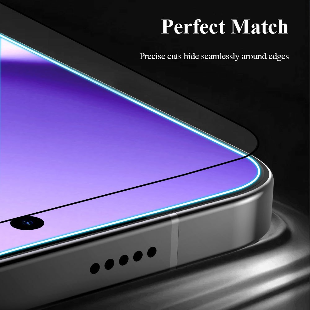Lereach skjermbeskyttelsesfilm for Xiaomi Poco X8 Pro Max, Herdet glass, Full lim, Svart