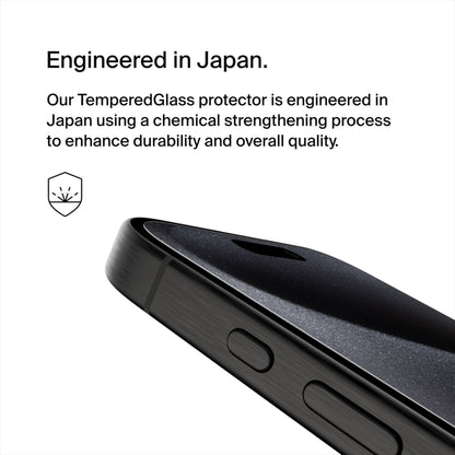 Belkin ScreenForce Herdet Glass Skjermbeskytter for Apple iPhone 15 Pro Max, Herdet Glass, Full Lim OVA138zz