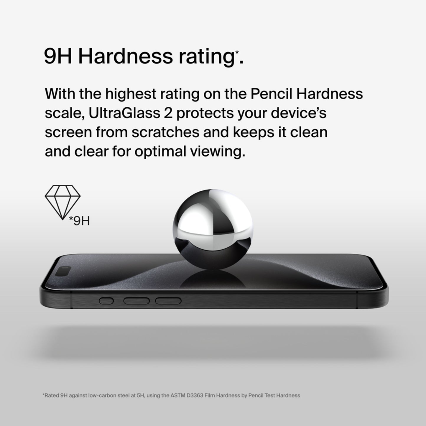 Skjermbeskyttelsesfilm Belkin ScreenForce UltraGlass 2 for Apple iPhone 15 Pro Max, Herdet glass, Full lim OVA134zz