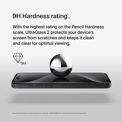 Skjermbeskyttelsesfilm Belkin ScreenForce UltraGlass 2 for Apple iPhone 15 Pro Max, Herdet glass, Full lim OVA134zz