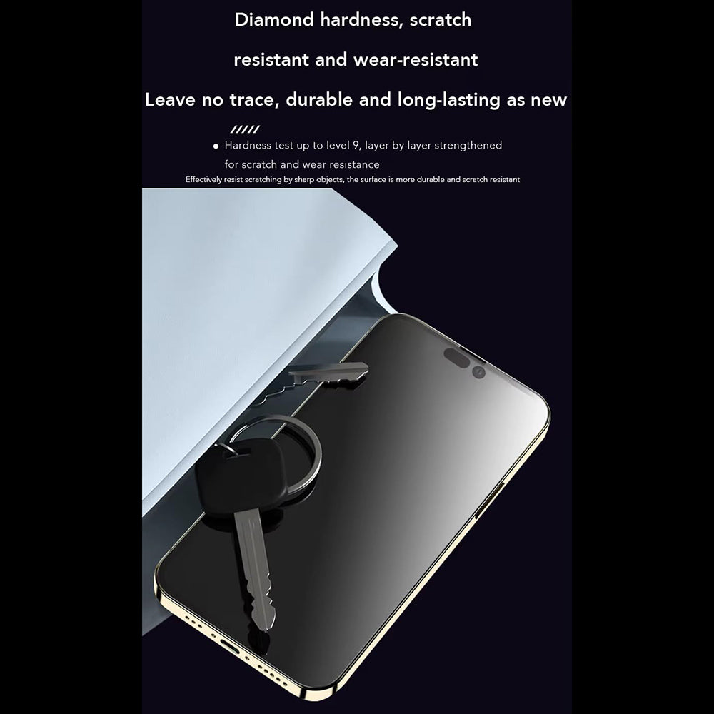 Anank 1X Forsterket Anti-fingeravtrykk Skjermbeskytter for Apple iPhone 16 Pro Max, Herdet Glass, Full Lim, 2.5D, Svart