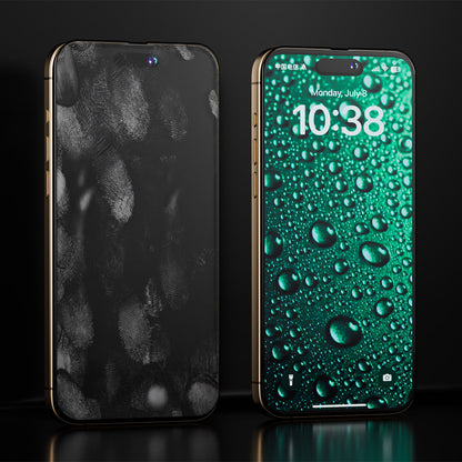 Anank 3X Forsterket Usynlig Skjermbeskytter for Apple iPhone 16 Pro, Herdet Glass, Full Lim, 3D, Svart