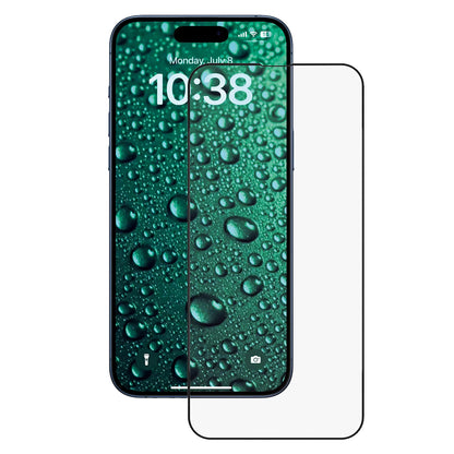 Anank 3X Forsterket Usynlig Skjermbeskytter for Apple iPhone 16 Pro, Herdet Glass, Full Lim, 3D, Svart