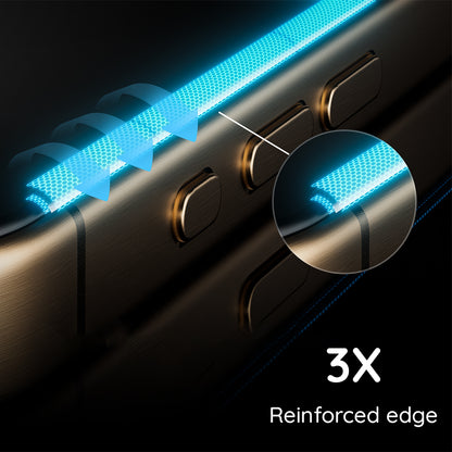 Anank 3X Forsterket Skjermbeskytter for Apple iPhone 15 Pro Max, Herdet Glass, Full Lim, 2.5D, Svart