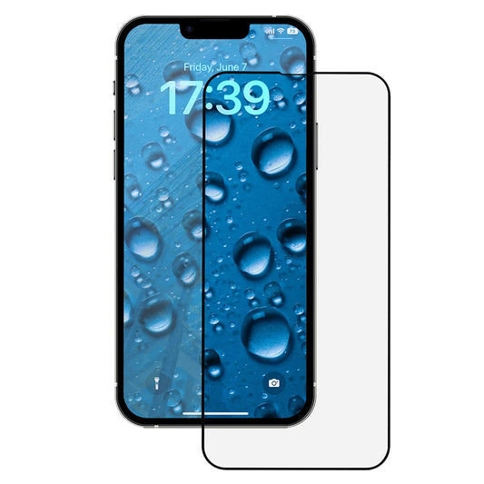 Anank 3X Forsterket Skjermbeskytter for Apple iPhone 17e / 16e / 14 / 13 Pro, Herdet Glass, Full Lim, 2.5D, Svart