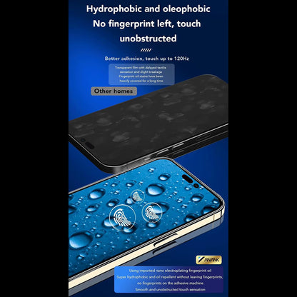 Anank 5X Forsterket CG Skjermbeskytter for Apple iPhone 16 Pro Max, Herdet Glass, Full Lim, 2.5D, Svart