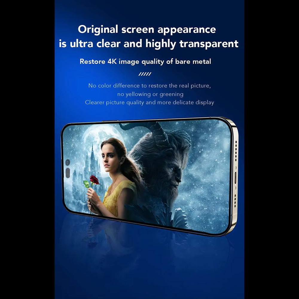 Anank 5X Forsterket CG Skjermbeskytter for Apple iPhone 16 Pro, Herdet Glass, Full Lim, 2.5D, Svart