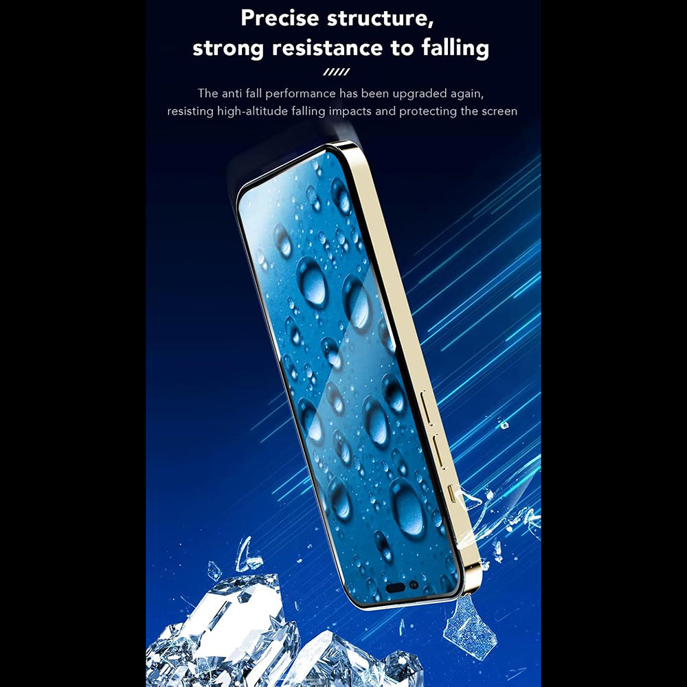 Anank 5X Forsterket CG Skjermbeskytter for Apple iPhone 16, Herdet Glass, Full Lim, 2.5D, Svart