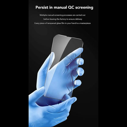 Anank Anti-fingeravtrykk Skjermbeskytter for Apple iPhone 14 Pro, Herdet Glass, Full Lim, 2.5D, Svart