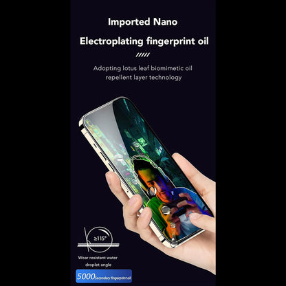 Anank Anti-fingeravtrykk Skjermbeskytter for Apple iPhone 15 Pro Max, Herdet Glass, Full Lim, 2.5D, Svart
