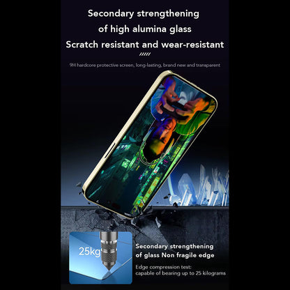 Anank Anti-fingeravtrykk Skjermbeskytter for Apple iPhone 15 Pro, Herdet Glass, Full Lim, 2.5D, Svart