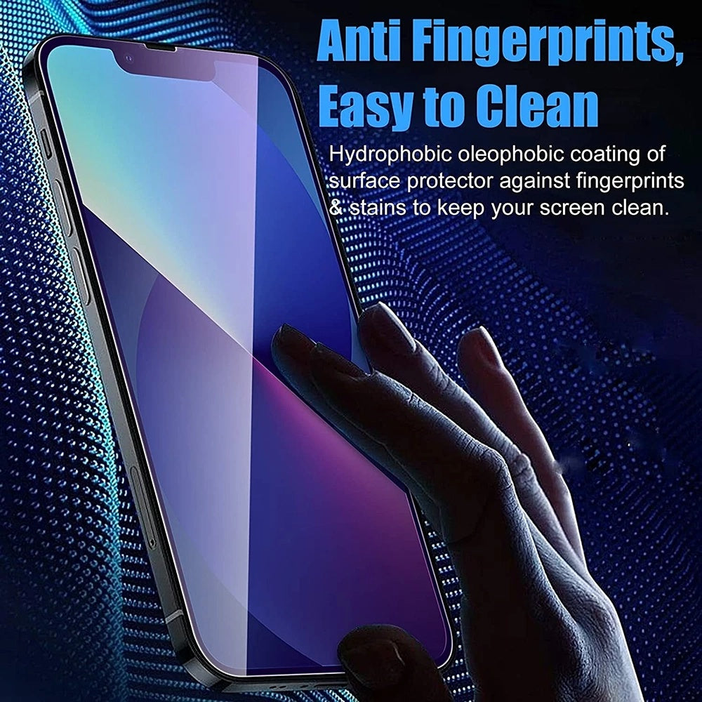 Skjermbeskytter Anti Blue Light Anank 5X Forsterket for Apple iPhone 17 Pro Max, Herdet Glass, Full Lim, 2.5D, Svart