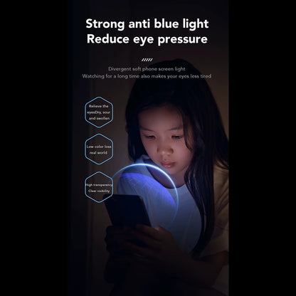 Anti Blue Light Skjermbeskyttelse Anank for Apple iPhone 15, Herdet Glass, Full Lim, 2.5D, Svart