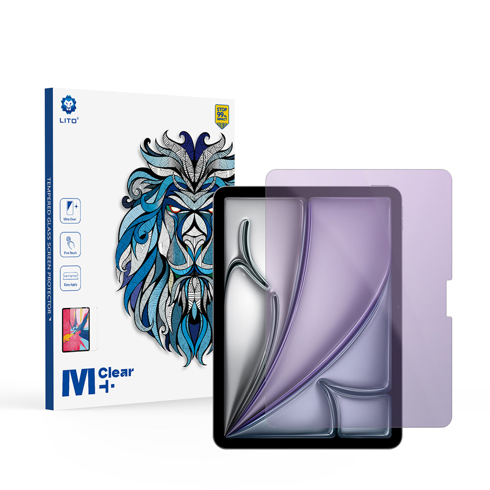 Skjermbeskyttelse Anti Blue Light Lito Classic for Apple iPad Air 11 (2026) / Air 11 (2025), Herdet glass, Full lim, 2.5D