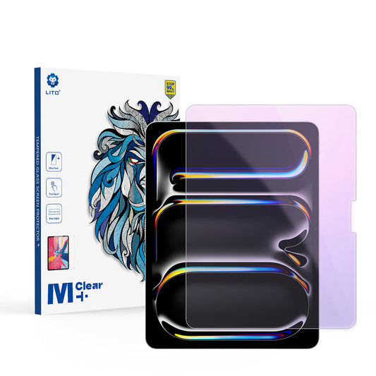 Anti Blue Light Skjermbeskyttelse Lito Classic for Apple iPad Pro 13 (2024), Herdet Glass, Full Lim, 2.5D