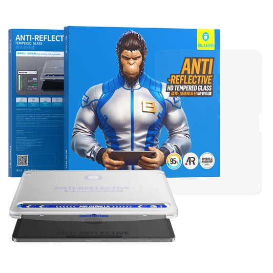 Blueo Anti-Reflective HD skjermbeskyttelsesfilm med Applicator Pro for Apple iPad Pro 13 (2024), Herdet glass, Full lim