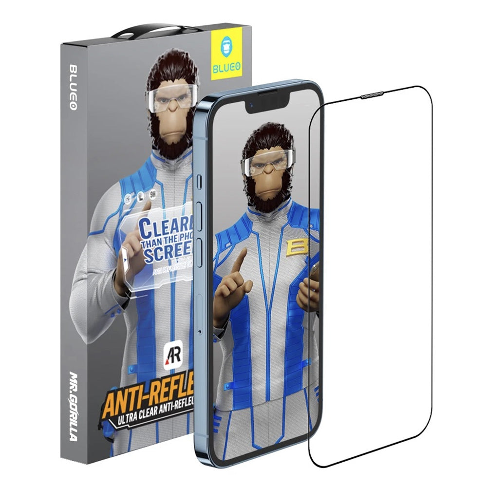 Beskyttelsesfolie Blueo Anti-Reflective HD Applicator Pro for Apple iPhone 17 Air, Herdet Glass, Full Lim, Svart