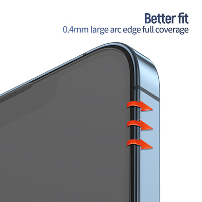 Blueo Anti-Reflekterende HD Skjermbeskytter for Apple iPhone 15 Pro, Herdet Glass, Full Lim, Svart