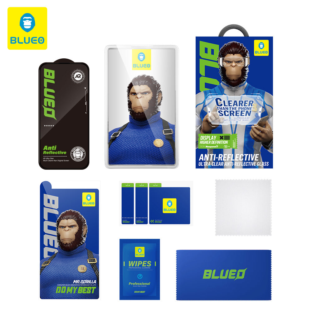 Beskyttelsesfilm Blueo Anti-Reflective HD for Samsung Galaxy S26 Plus S947, Herdet Glass, Full Lim, Svart